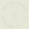 Modern Script Custom Embosser Plate with Embossing Tool