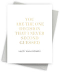 Second Guess Anniversary Card