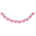 Tissue Paper Garland,Light Pink/White