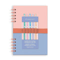 Coral and Salt Water Harper Split-Spiral Notebook and Pen Set