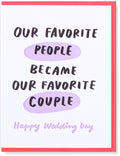 Favorite Couple Wedding Card