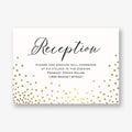 Champagne Wedding Reception Card
