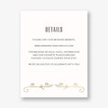 Nouveau Tulips Foil Stamped Information Card