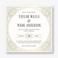 Golden Age Foil Stamped Wedding Invitation