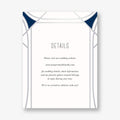 Faceted Gemstone Foil Stamped Information Card