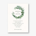 Natural Wreath Wedding Invitation