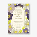 Anemone Plum Wedding Invitation