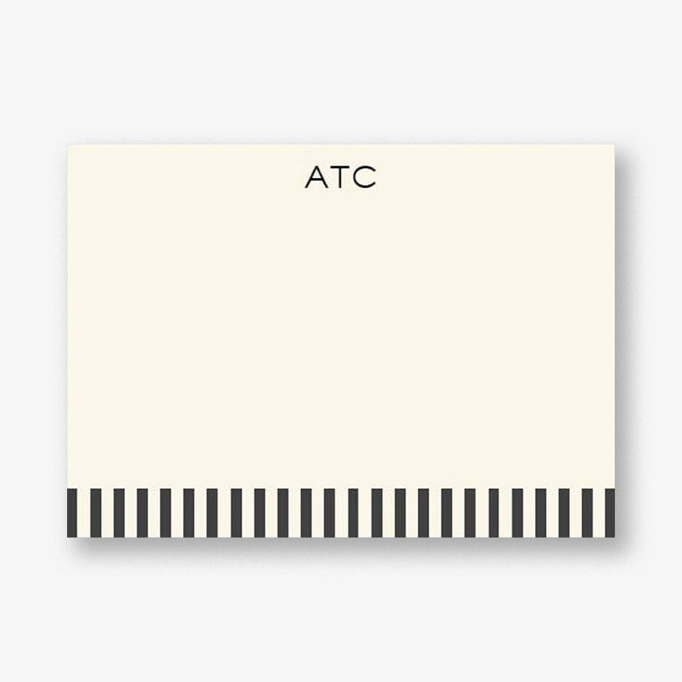 Black Alto Stripe Stationery