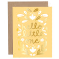 Hello Little One Floral Baby Greeting Card