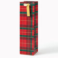 Holiday Plaid Wine Gift Bag