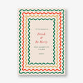 Holiday Ribbon Stripe Party Invitation