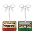 Musical Casette Ornament Assortment Red and Green