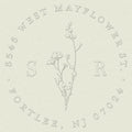 Dried Floral Monogram Custom Embosser