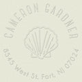 Single Seashell Custom Embosser and Embossing Tool