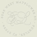 Script Monogram Custom Embosser and Embossing Tool