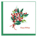 Quilling Holly Berry Bunch Holiday Card