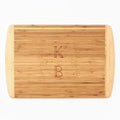 Leaves Monogram Two-Tone Cutting Board