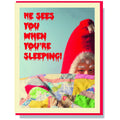 Creepy Santa Holiday Greeting Card