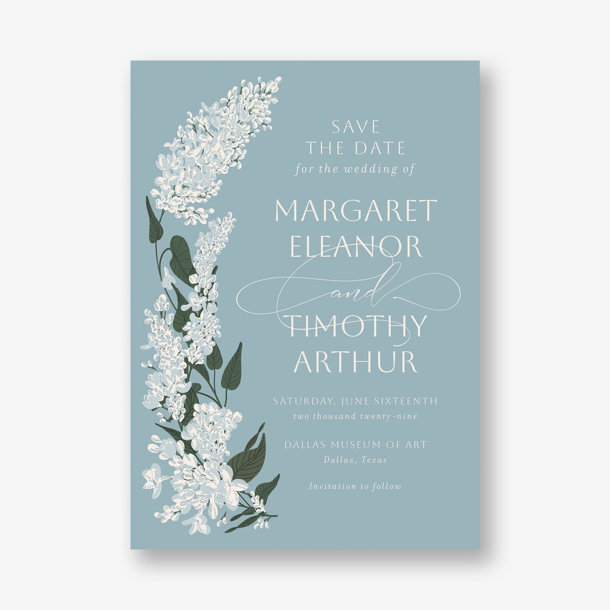 Lilac Bouquet Save the Date