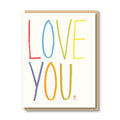 Love You Rainbow Letters Card