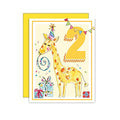 Second Birthday Giraffe Card