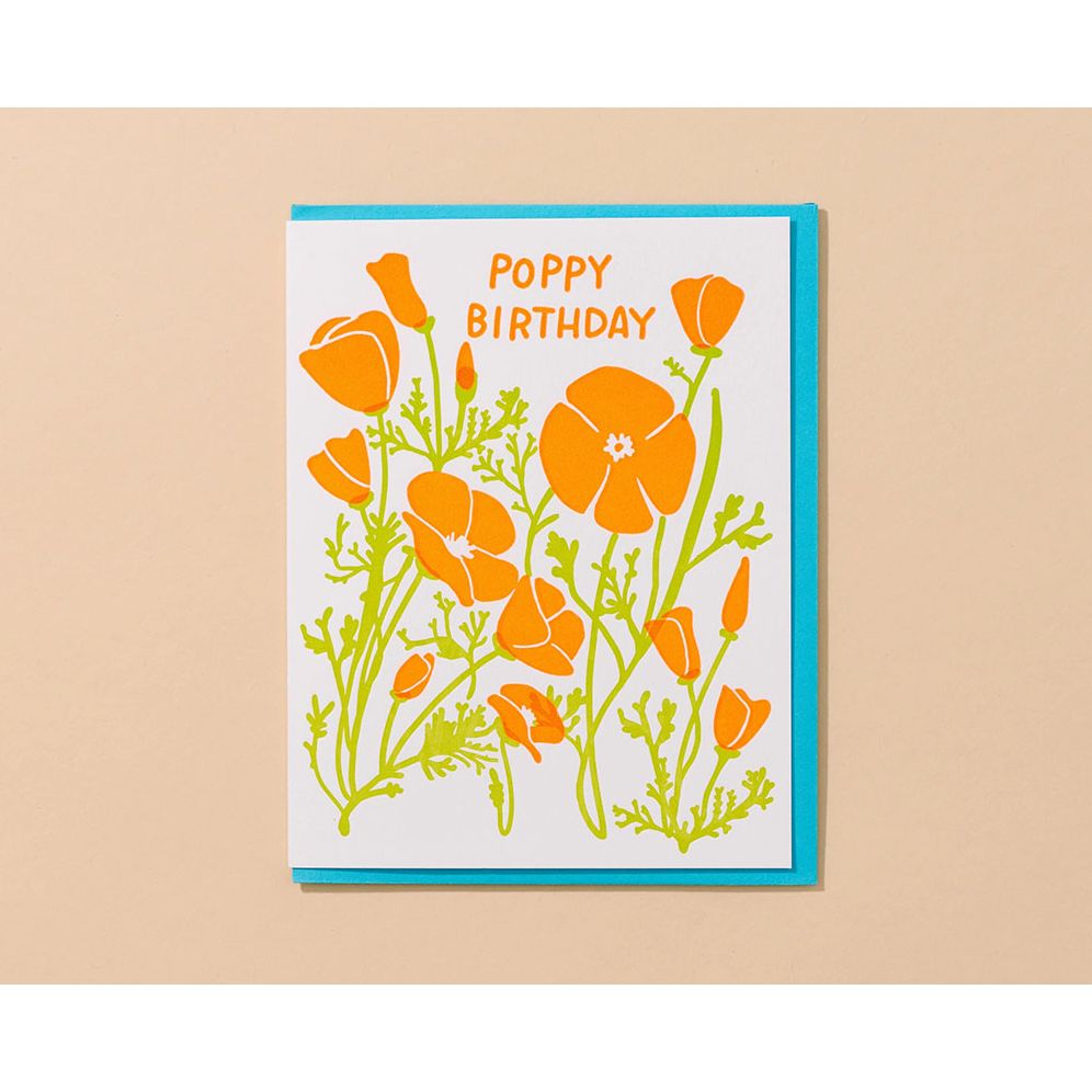 Poppy Birthday Card