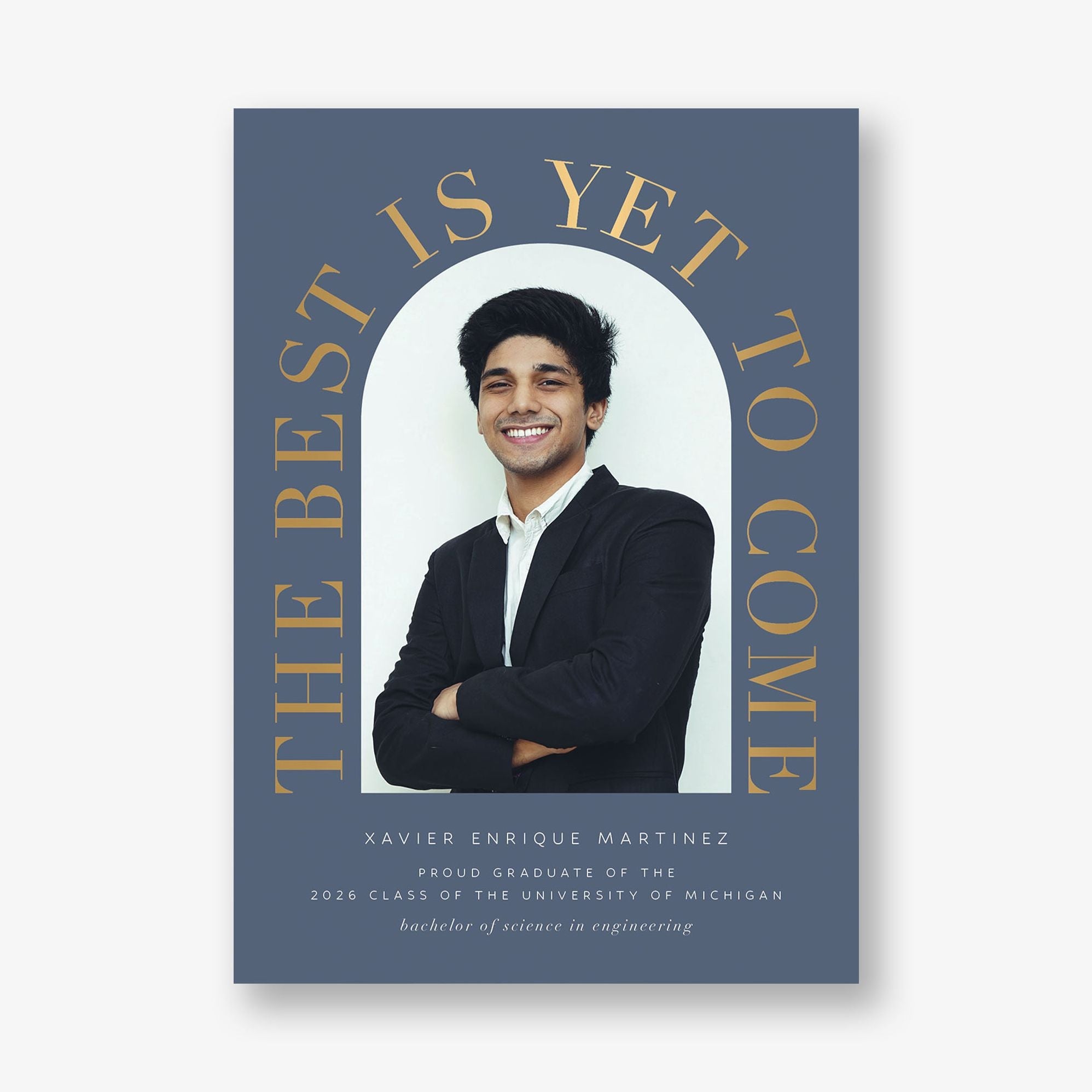 Grand Arch Foil Photo Graduation Announcement