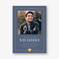 Classic Cap Foil Photo Graduation Announcement