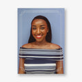 Notched Border Foil Photo Graduation Announcement