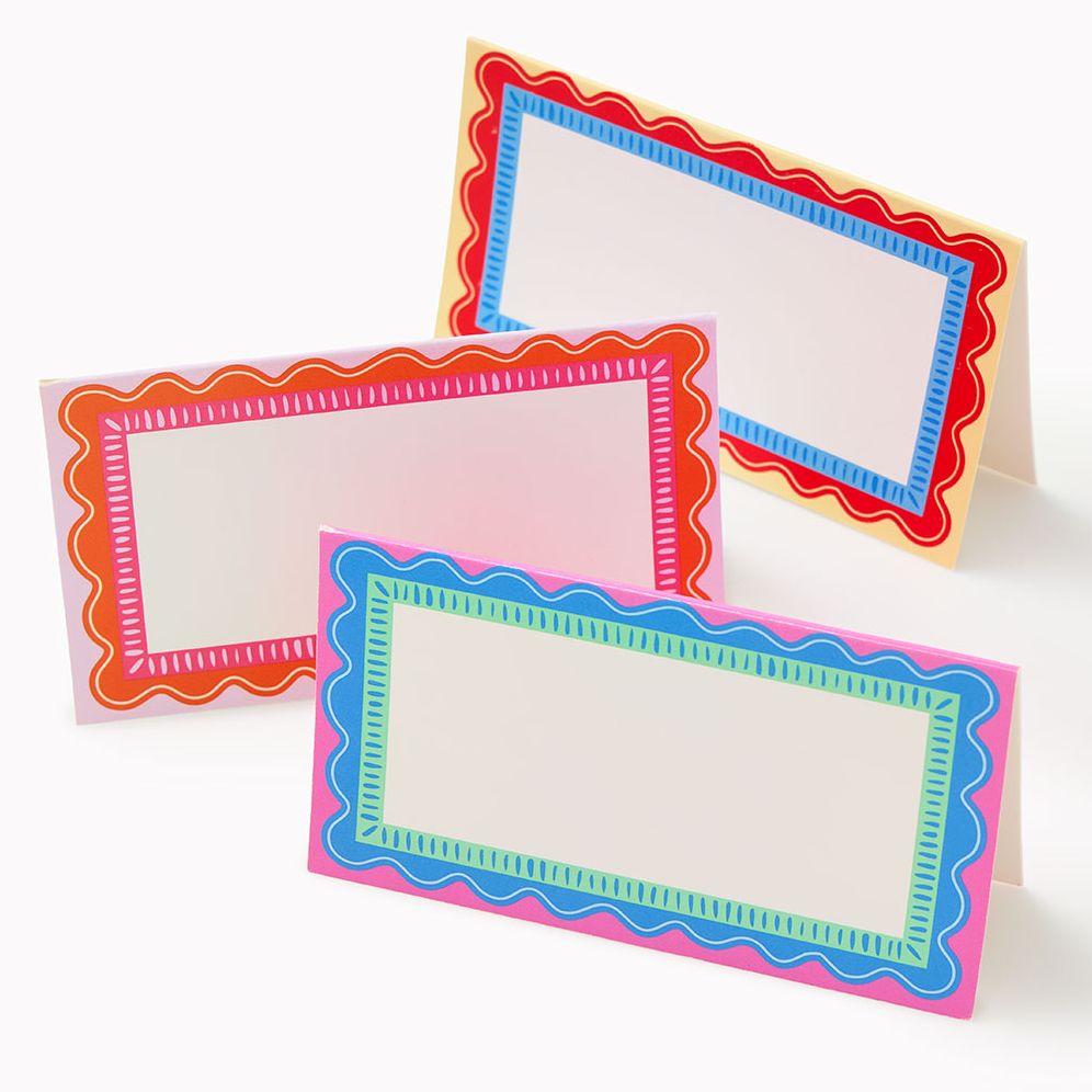 Wavy Party Placecards S of 12