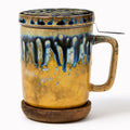 Stoneware Mug with Saucer