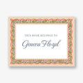 Floral Tapestry Border Adhesive Bookplates