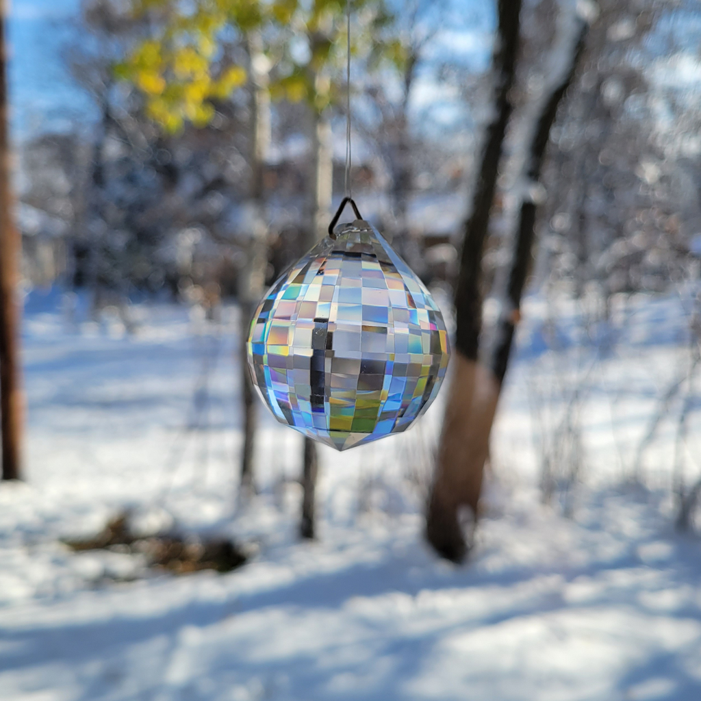 Clear Crystal Faceted Prism