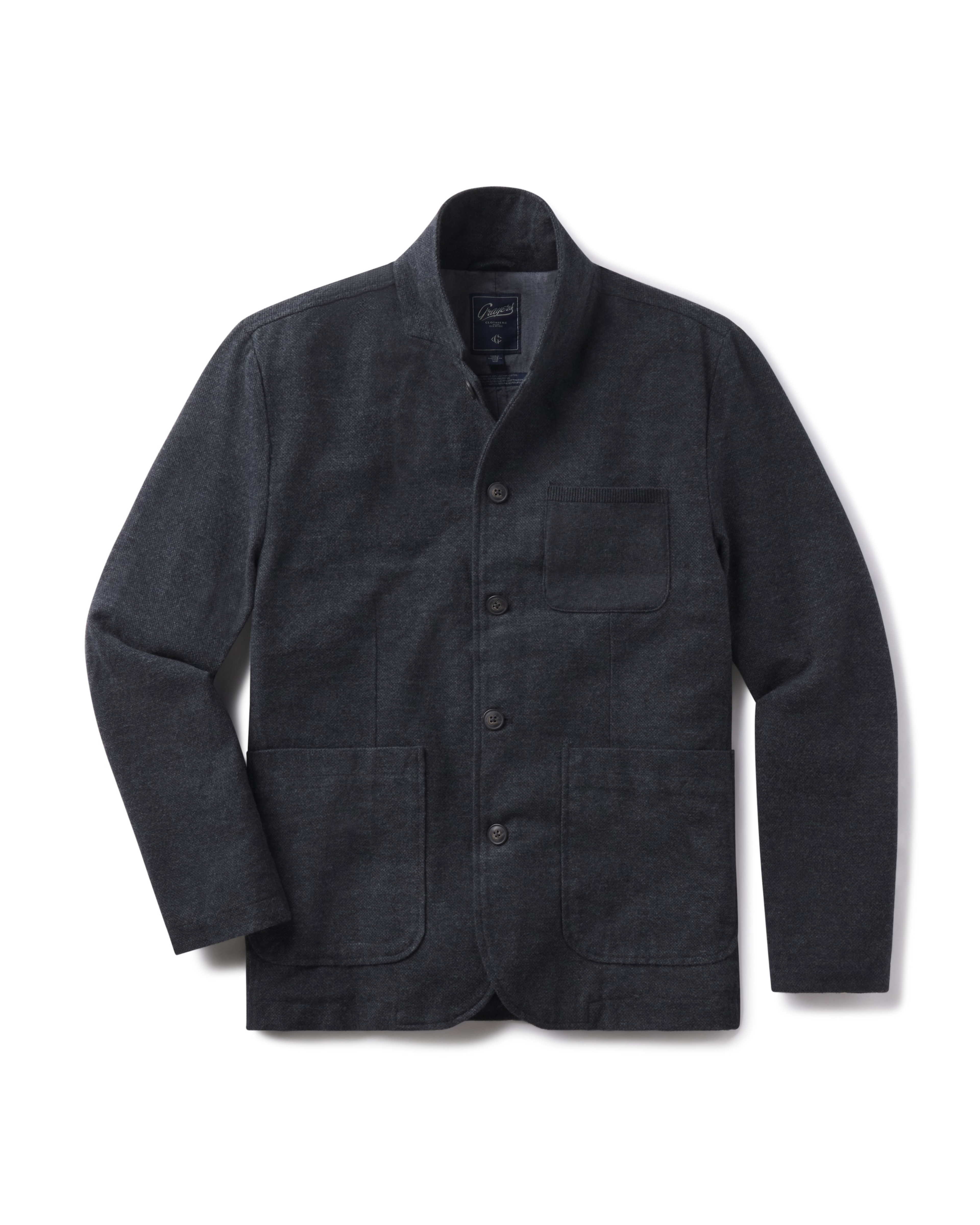 Holland Moleskin Blazer - Charcoal