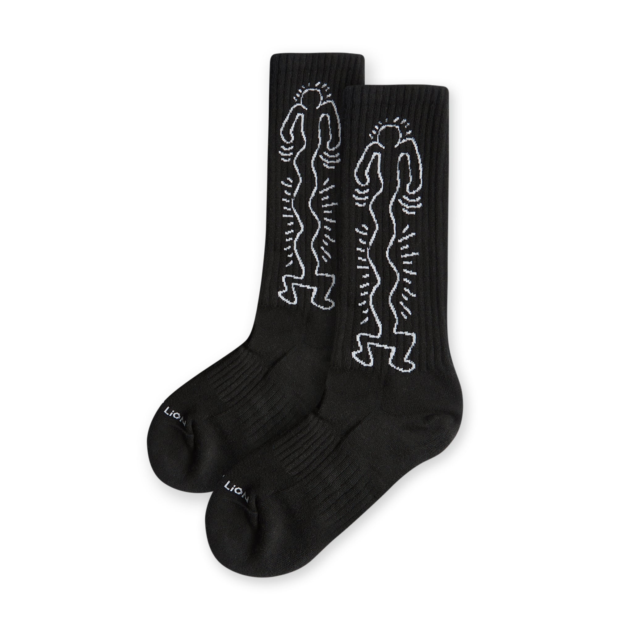 Keith Haring Mid-Calf Socks - Black