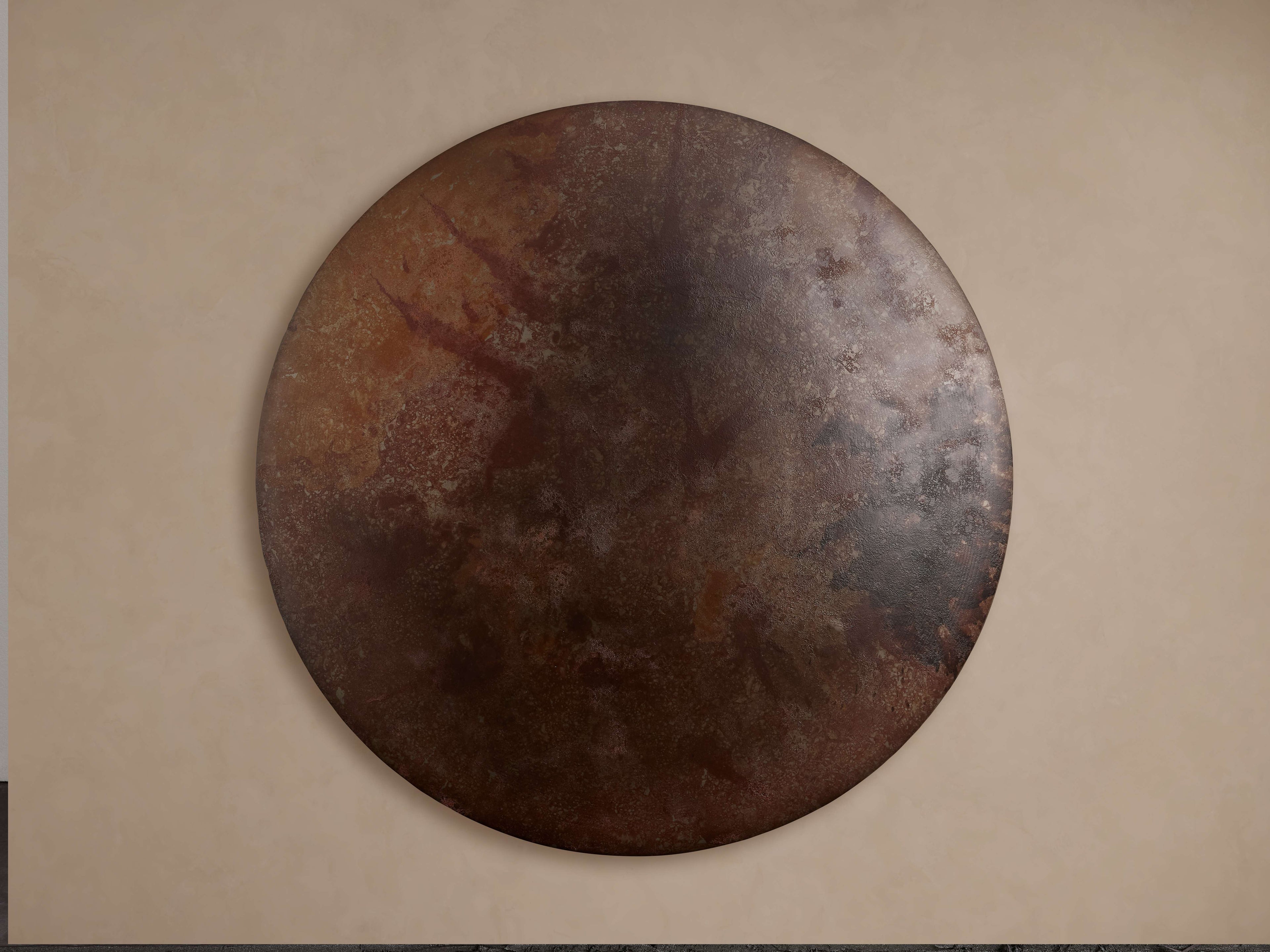 Rust Patina Round Wall Panel