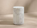 Aster Ribbed Jar in Carrara