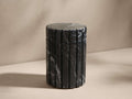 Aster Ribbed Jar in Black Marquina
