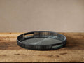 Malawi Round Tray in Black