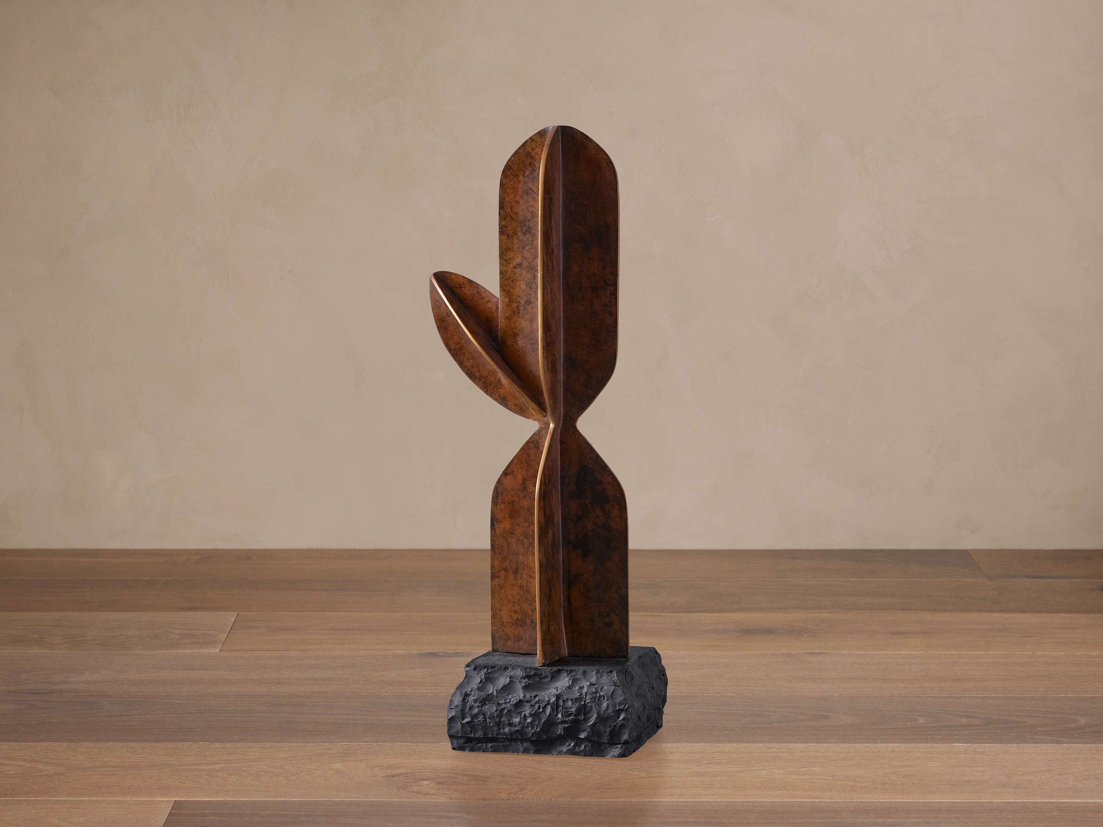 Patina Cactus Sculpture