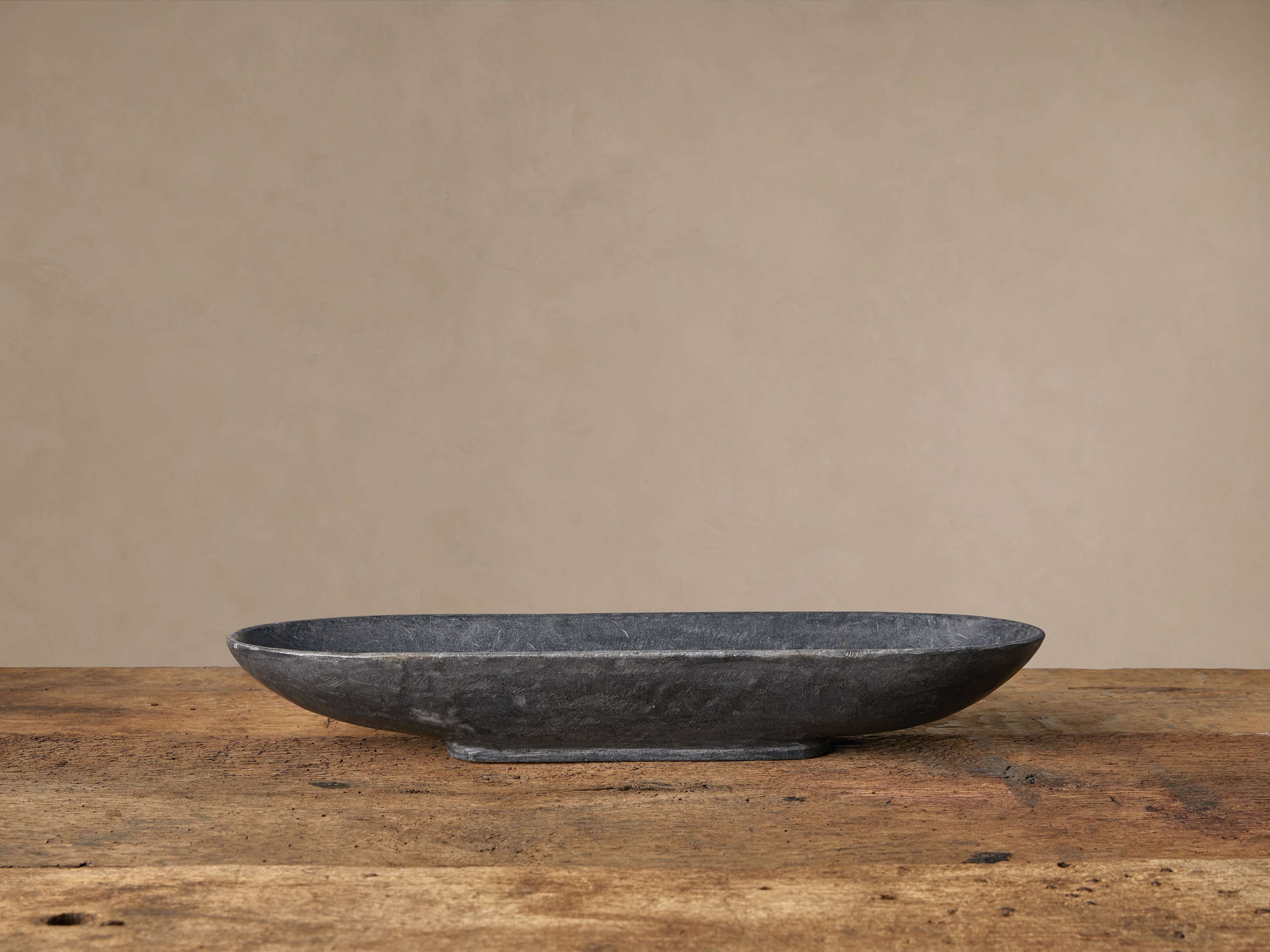 Black Marble Oval Bowl