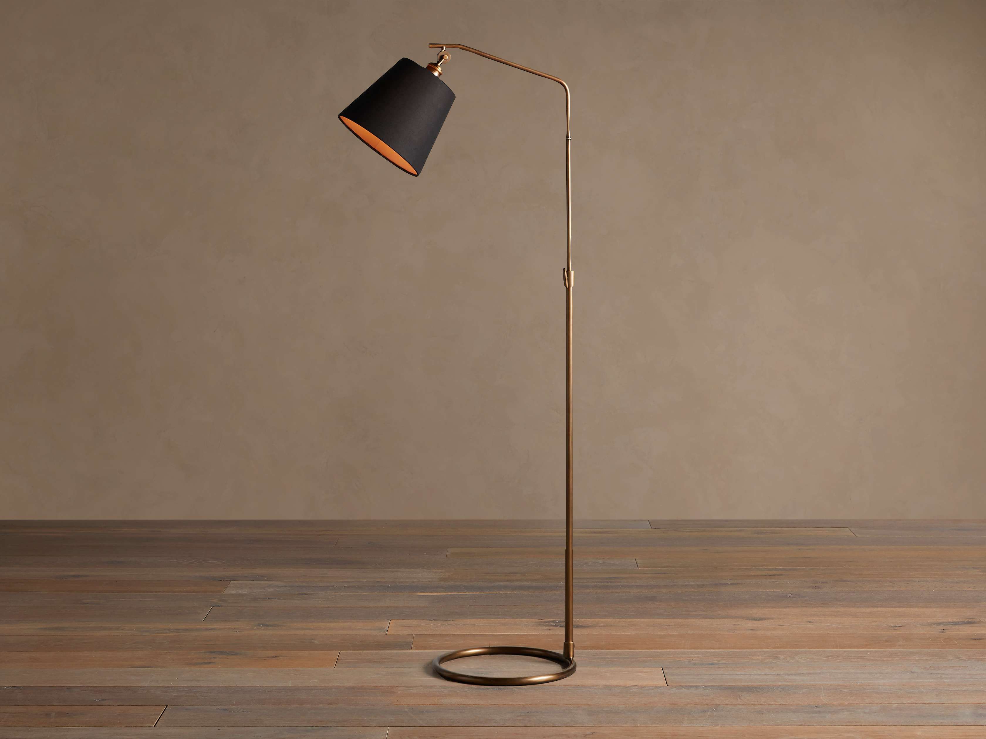 Kellen Antiqued Brass Floor Lamp