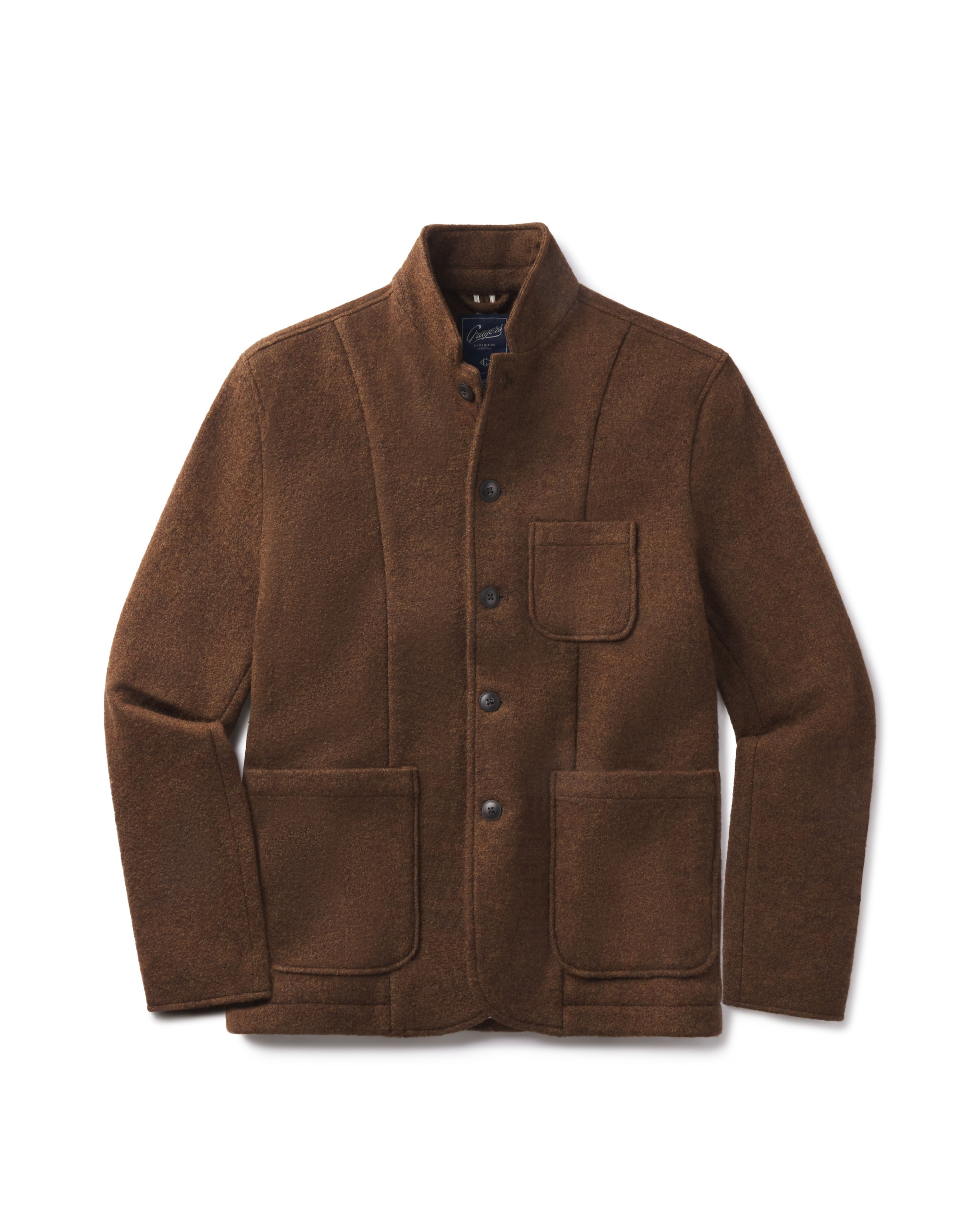 Burnham Knitted Wool Blazer - Tweedy Brown