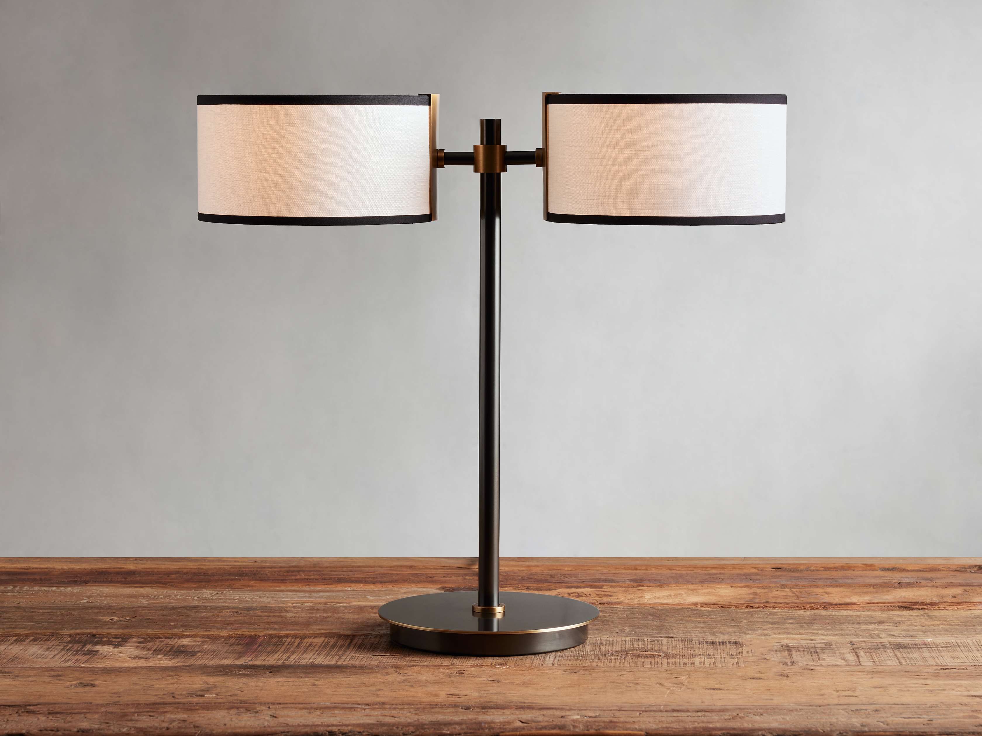 Daphne 2-Light Table Lamp in Black & White