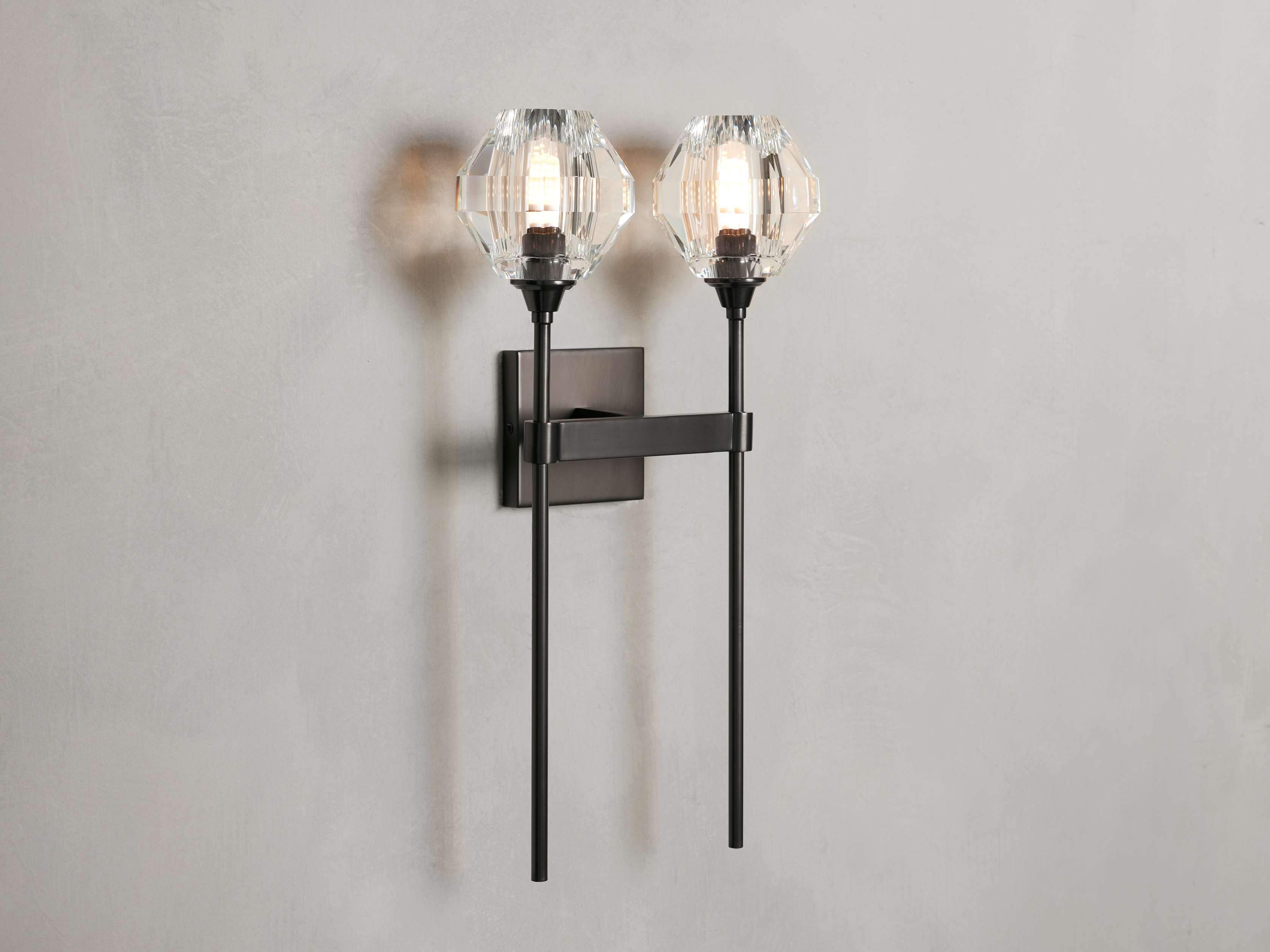 Amoroso Double Sconce in Bronze