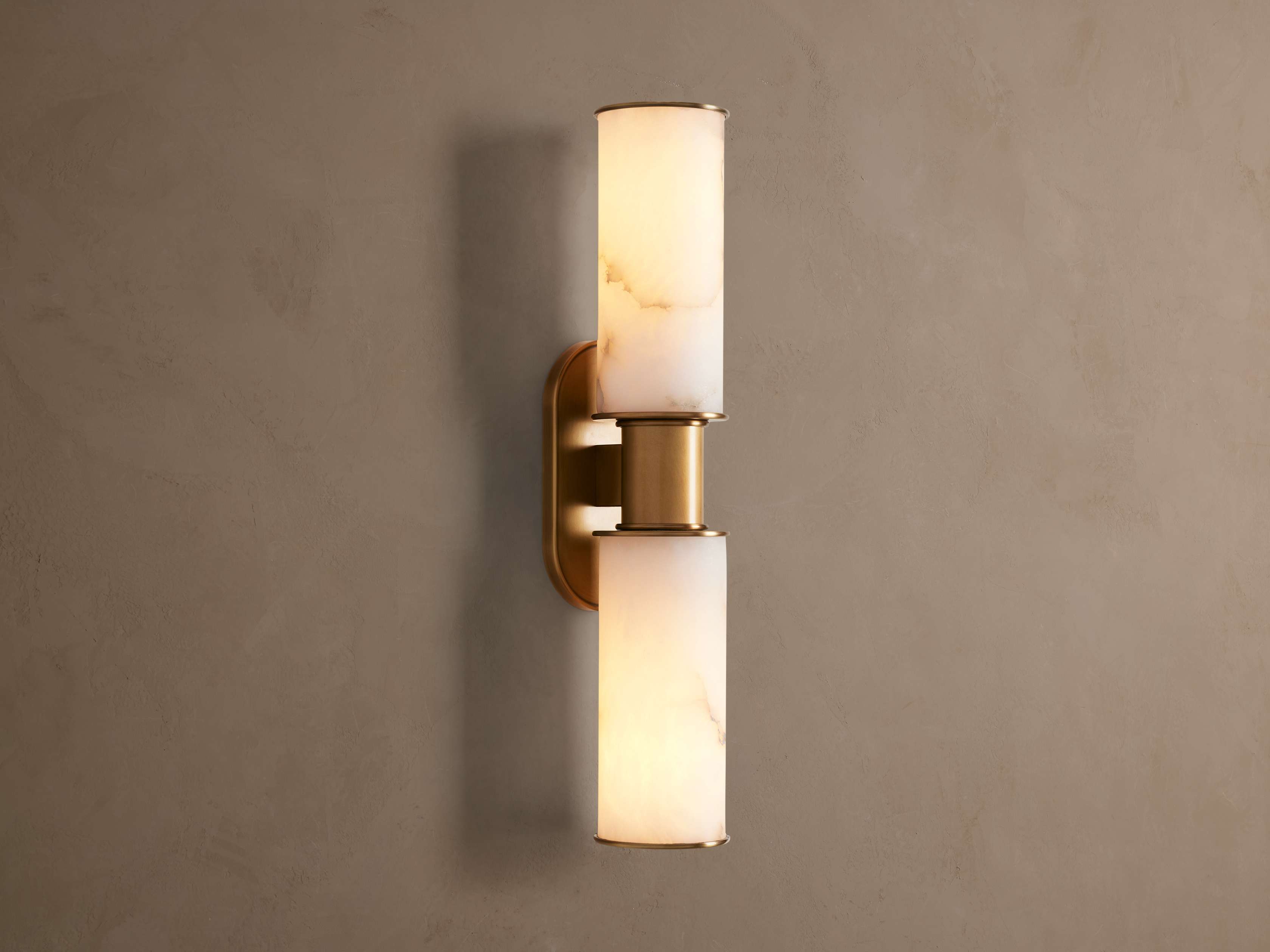 Harlin Double Sconce in Alabaster