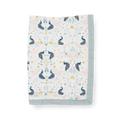 Cotton Muslin Baby Quilt - Peacock