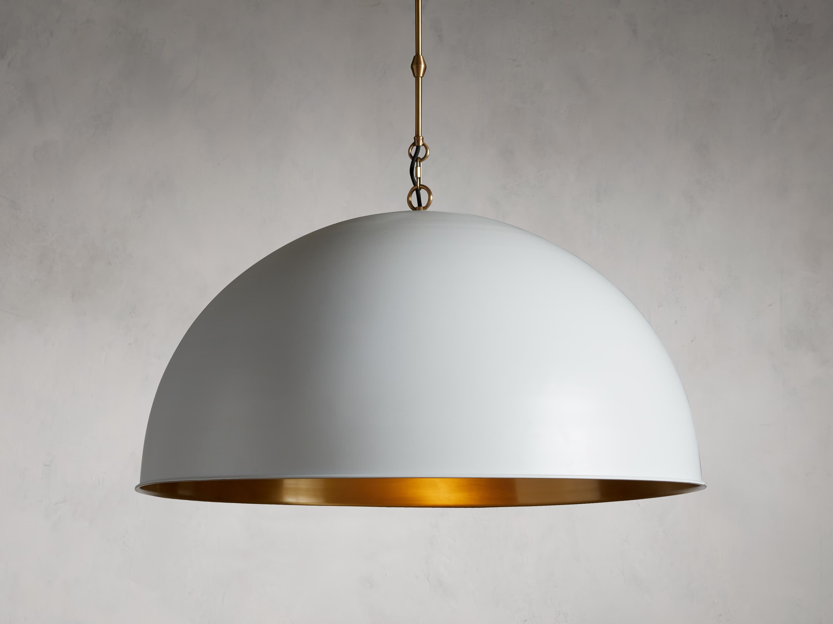 Watley Dome Pendant in White