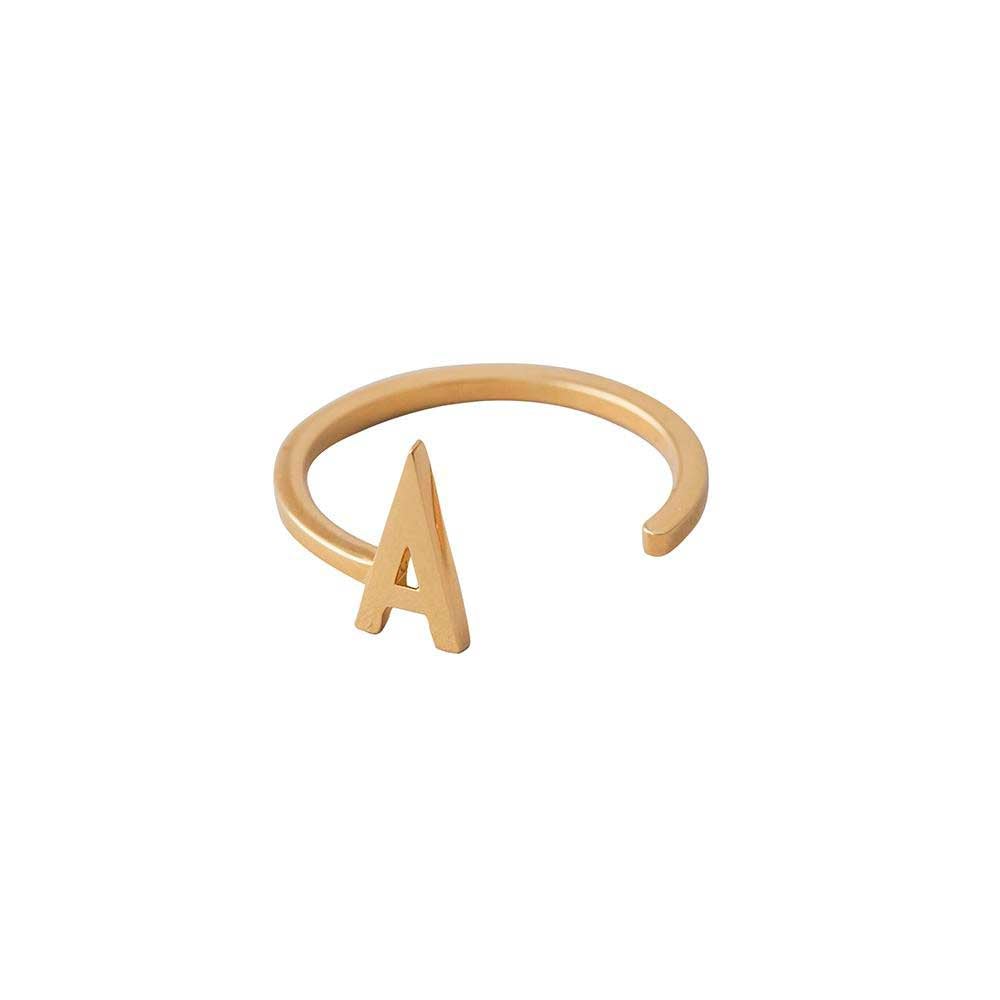 Ring A-Z (18K gold-plated)