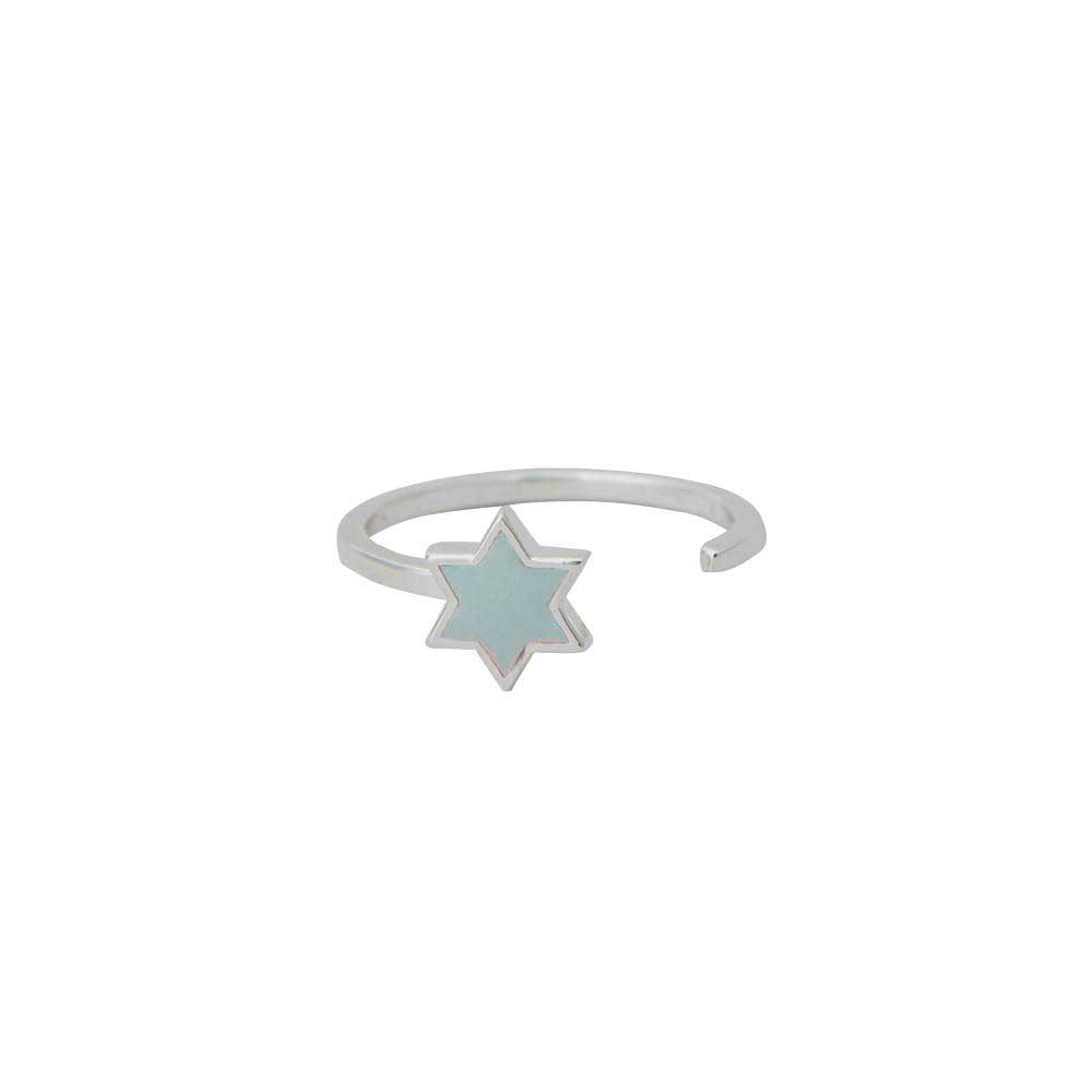 Enamel Star ring (Silver)